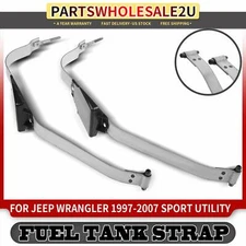 2x Fuel Tank Straps Gas w/ Plastic Blocks for Jeep Wrangler 1997-2007 52100181