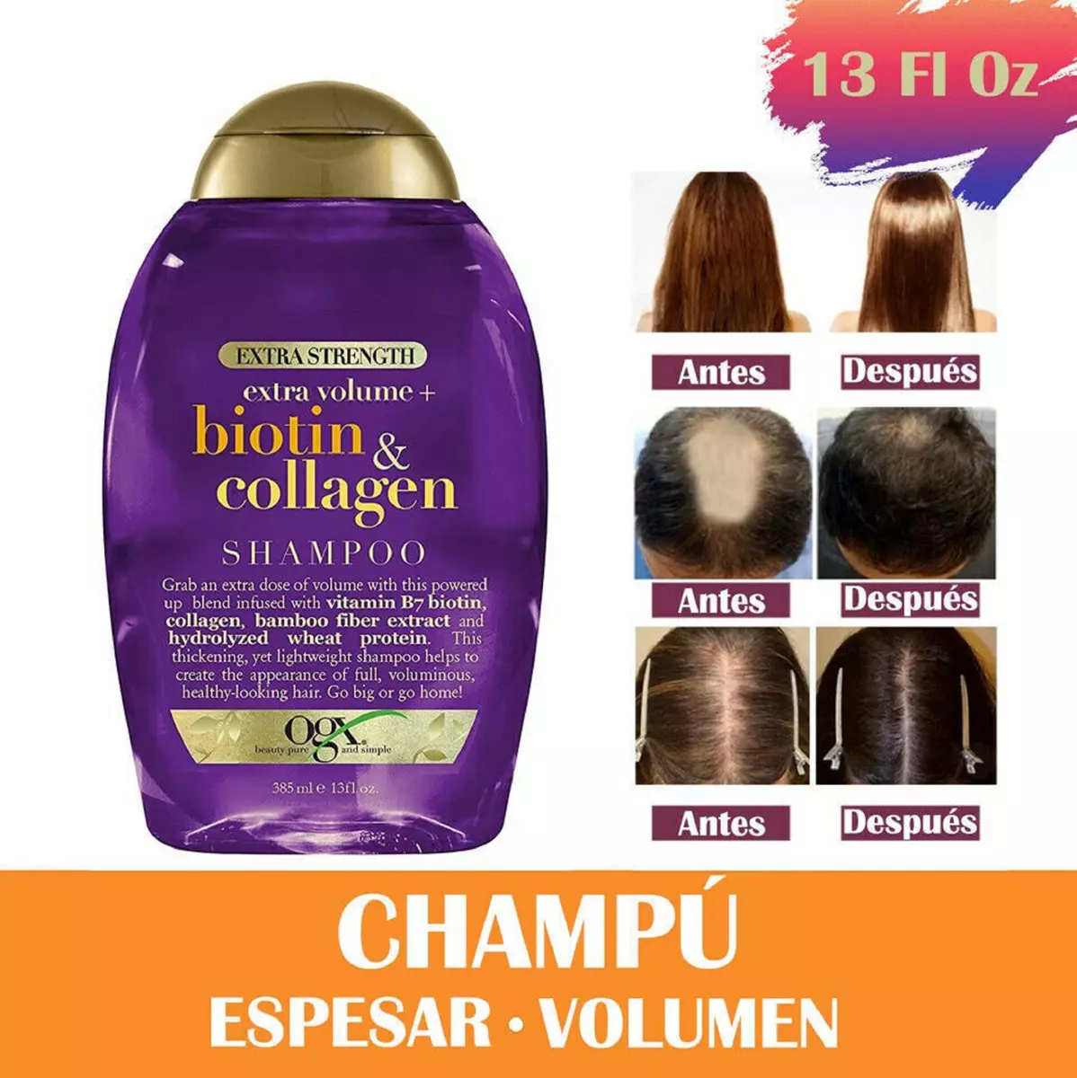 Tratamiento Para La Caida Del Cabello Shampoo Crecer Pelo Biotina