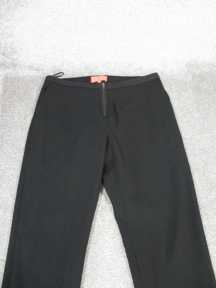 Pantalones de vestir Manoush para mujer 42 EE. UU. 10 negro crepé pierna cónica Foto 2 de 4