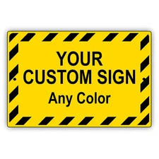 Custom Sign Personalized Custom Text In Any Color Reflective Aluminum Metal Sign