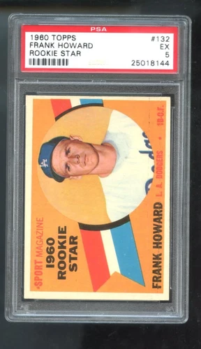 1960 Topps #132 Frank Howard ROOKIE Star RC PSA 5 Graded Baseball Card Dodgers