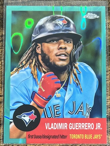 2022 Topps Platinum Anniversary Vladimir Guerrero Jr Aqua Lava Refractor #/299