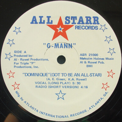 G-Mann - Dominique (Got To Be An All-Star) (12'') (Near Mint (NM or M-)) - 991413