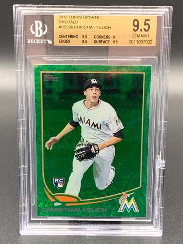 2013 Topps Update Emerald #US290 Christian Yelich BGS 9.5 Rookie