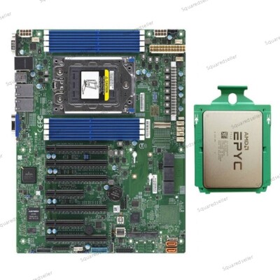 Supermicro H12SSL-i ATX Server Motherboard + AMD EPYC 7542 CPU Processor Combos