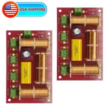 Speaker Crossover Audio 3 Way Crossover Audio Frequency Divider 4-8OHM 2Pcs