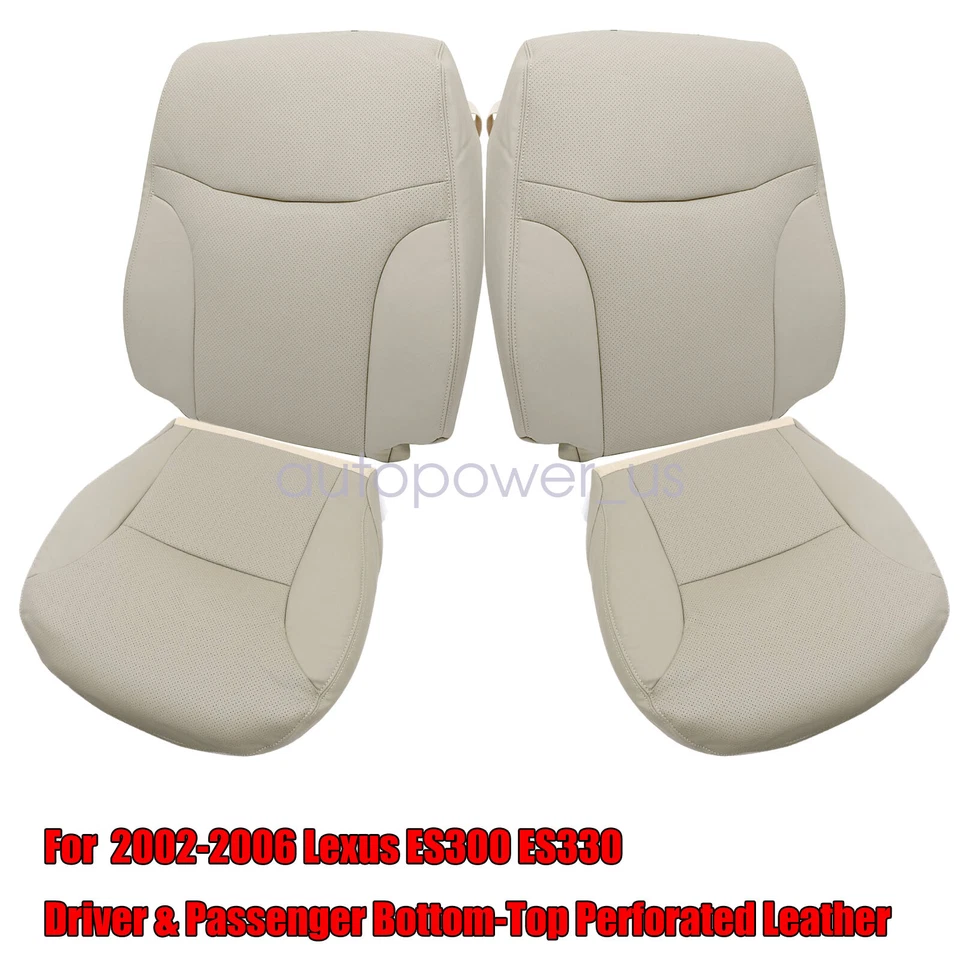 2002 to 2006 For Lexus ES300 ES330 Front Side Bottom/Top Leather Seat Cover Tan Foto 2 de 4