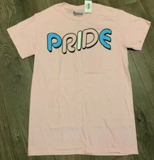 NWT Spencer's Pride Graphic T-Shirt Pink Garment Standard Fit Small Unisex