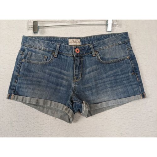 Aeropostale Womens Denim Jean Shorts Size 11/12 Blue Cotton Blend