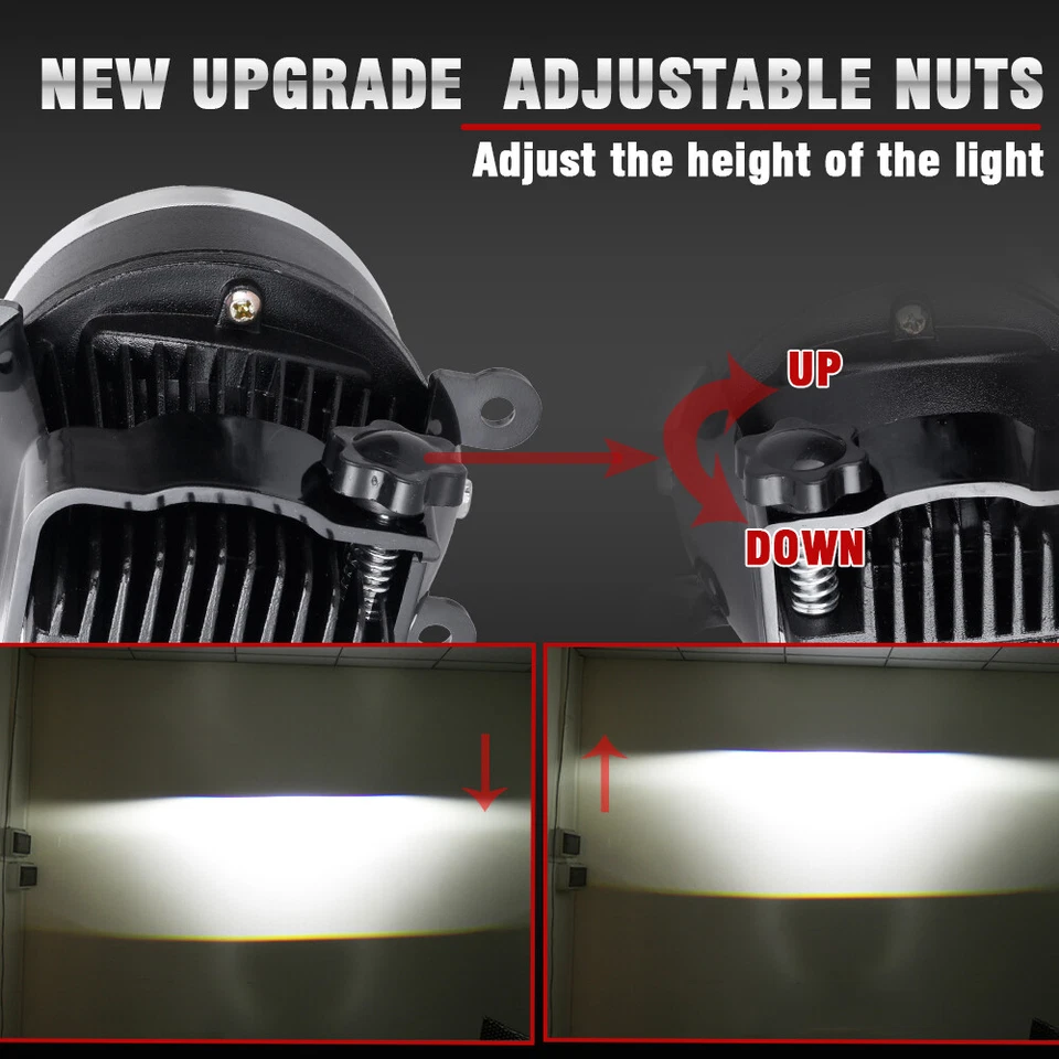 Lente proyector luces antiniebla hiperboloides LED bi de 3,0"" para Ford Focus MK2 MK3 Fiest Foto 4 de 4