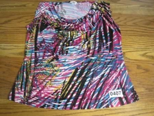 CDW Creative Design Works Women Retro 90's Sleeveless Top Large Blouse Saved