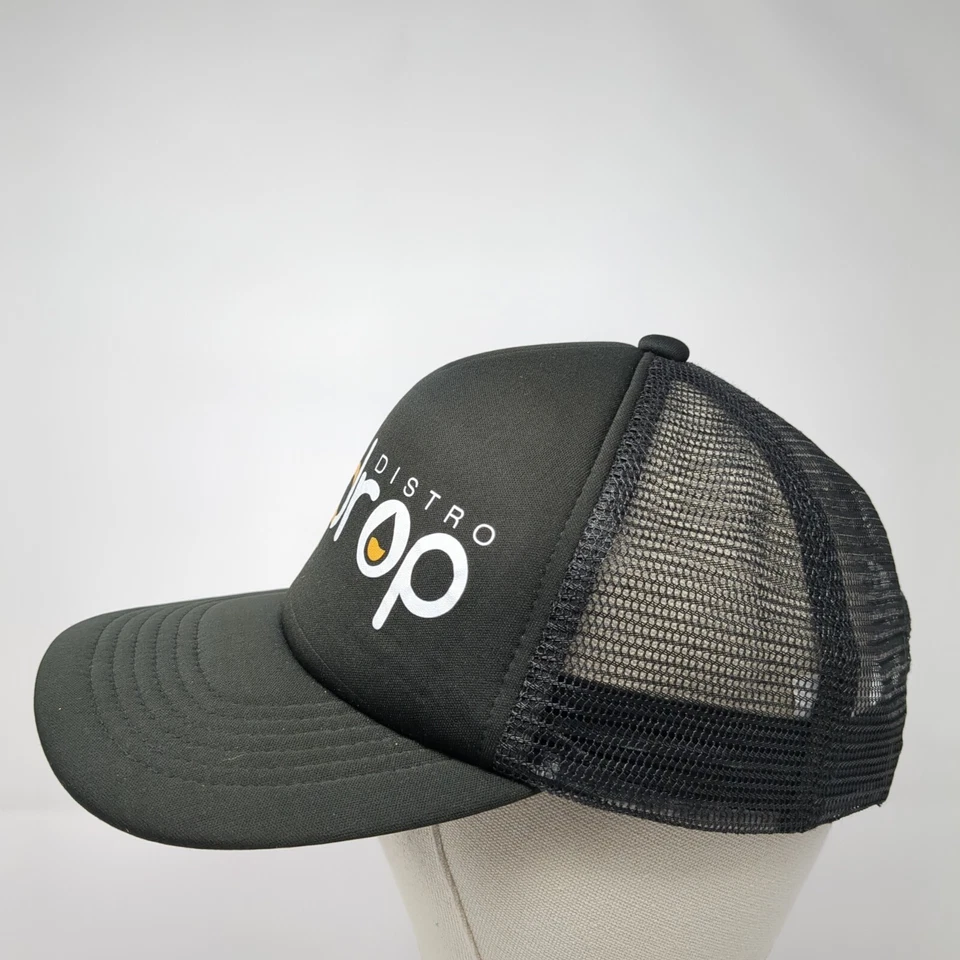 Sombrero de camionero Drip Drop Distro Snapback negro talla única malla espalda lisa Foto 3 de 4