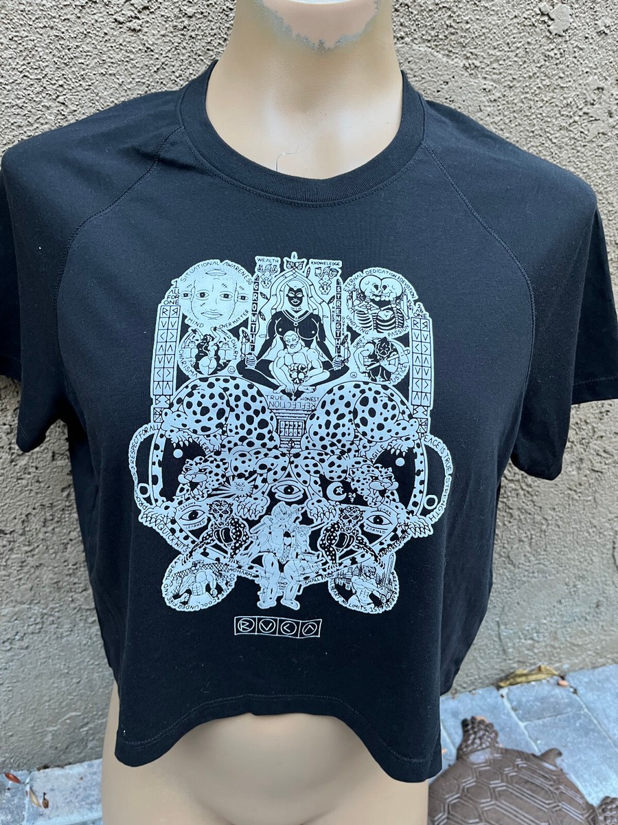 RVCA Graphics Black Short Sleeve Crop Top Tshirt - Women's Sz S | eBay