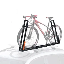 TOOENJOY Roof Bicycle Car Rack, Bike Rooftop Mount Rack w/Dual Load Arm