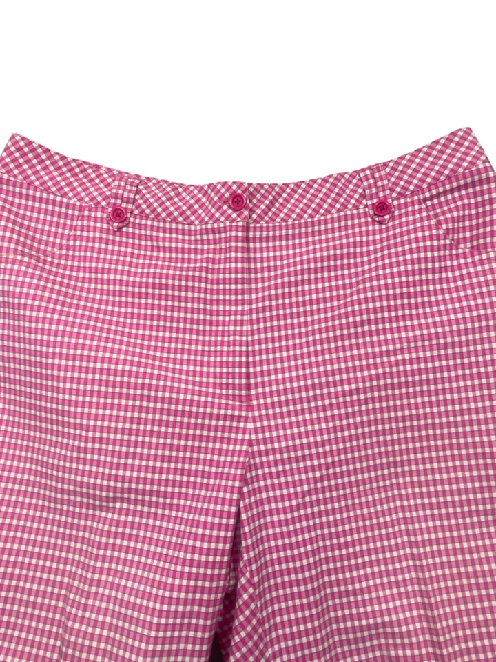 Pantalones Cortos EP 14 Rosa Blanco Cuadros Algodón Spandex Foto 2 de 4