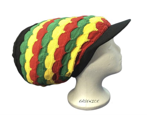 Rasta Mütze Cap Peak Sloucy Crown Irie Dubwise Reggae Marley Selassie Jamaika L/XL - Bild 1 von 2
