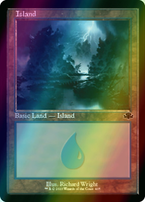 Island 405 RETRO FRAME FOIL, Dominaria Remastered, MTG DMR