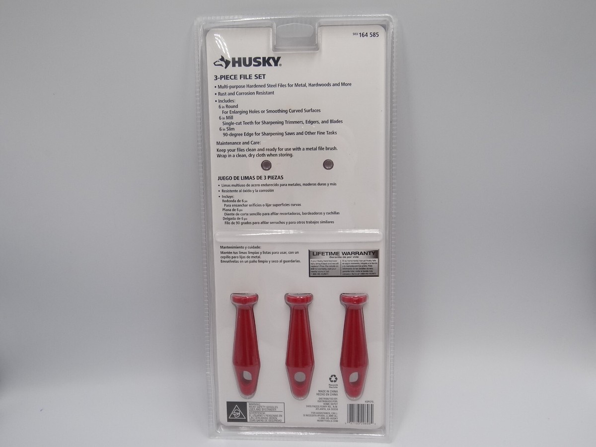 Husky 3-Piece File Set Multi-Purpose SKU 164 585 - BRAND NEW