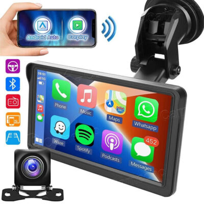 Universal 7'' Touch Screen Car Radio Apple CarPlay Android Auto Portable Stereo