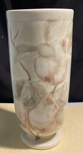 Rookwood Pottery 1946 Loretta Holtkamp Artist Signed 9 1/4” Vase - Pears Gloss