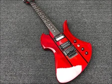 Maple Top Electric Guitar Neck Through Body with Black Hardware 6 strings New