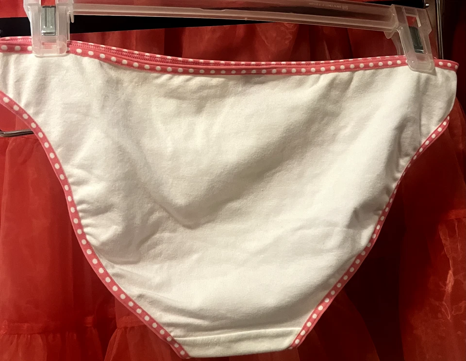 NWT Vintage Victoria Secret Pink Medium Polka Dot Band Cotton Panty    - Image 2 of 4