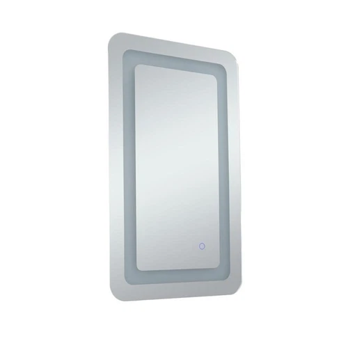 Elegant Decor Genesis 30x27" Rectangle Modern Aluminum LED Mirror in Silver - Picture 3 of 9