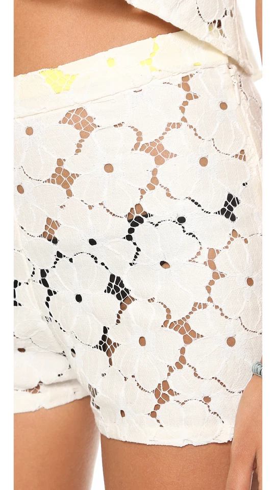 Pantalones Cortos ZINKE Para Mujer Marfil Encubrimiento Madeline Cintura Alta $114 NUEVO Foto 4 de 4