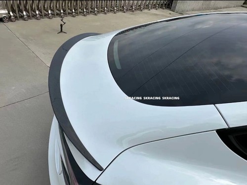 For 2017-2023 Tesla Model 3 Carbon Fiber Rear Trunk Lid Spoiler Wing Body Kits - Picture 16 of 20