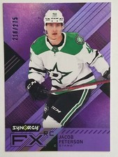 2021-22 Synergy Hockey FX ROOKIES RC PURPLE Insert JACOB PETERSON FXR-PE 218/275
