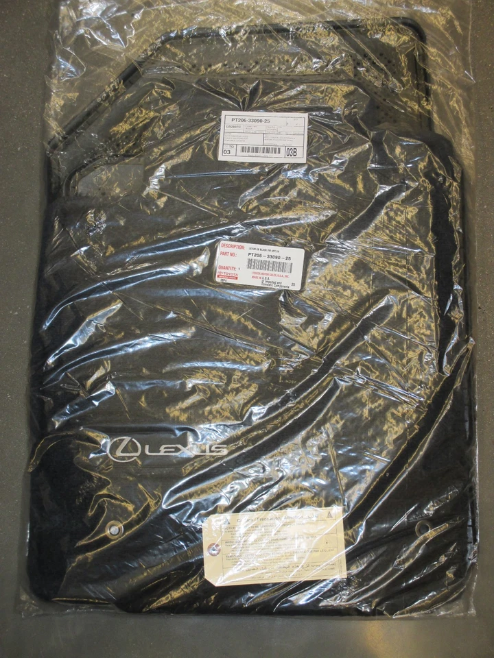 LEXUS OEM FACTORY CARPET FLOOR MAT SET 2007-2012 ES350 BLACK - Image 2 of 2