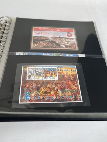 Malta Liechtenstein Postage Stamp Collection Album Unstamped 860 Pieces 071 - Picture 14 of 24
