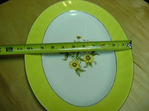 Royal Bayreuth 14.5" Serving Plate Platter Yellow Flowers Gold Rim - Picture 6 of 8