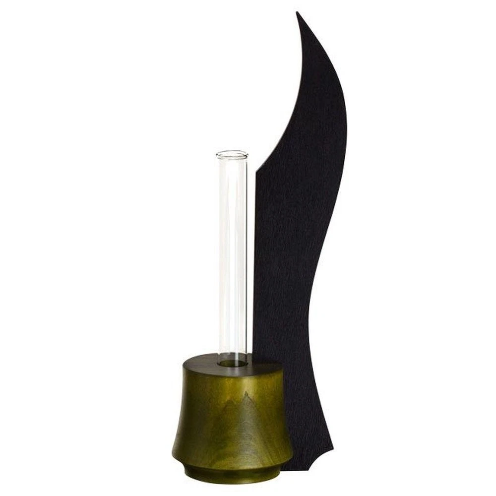 Table Decoration Vase Anthracite Moss Green Bxhxt 9x25x6, 5cm New Fensterdekorat