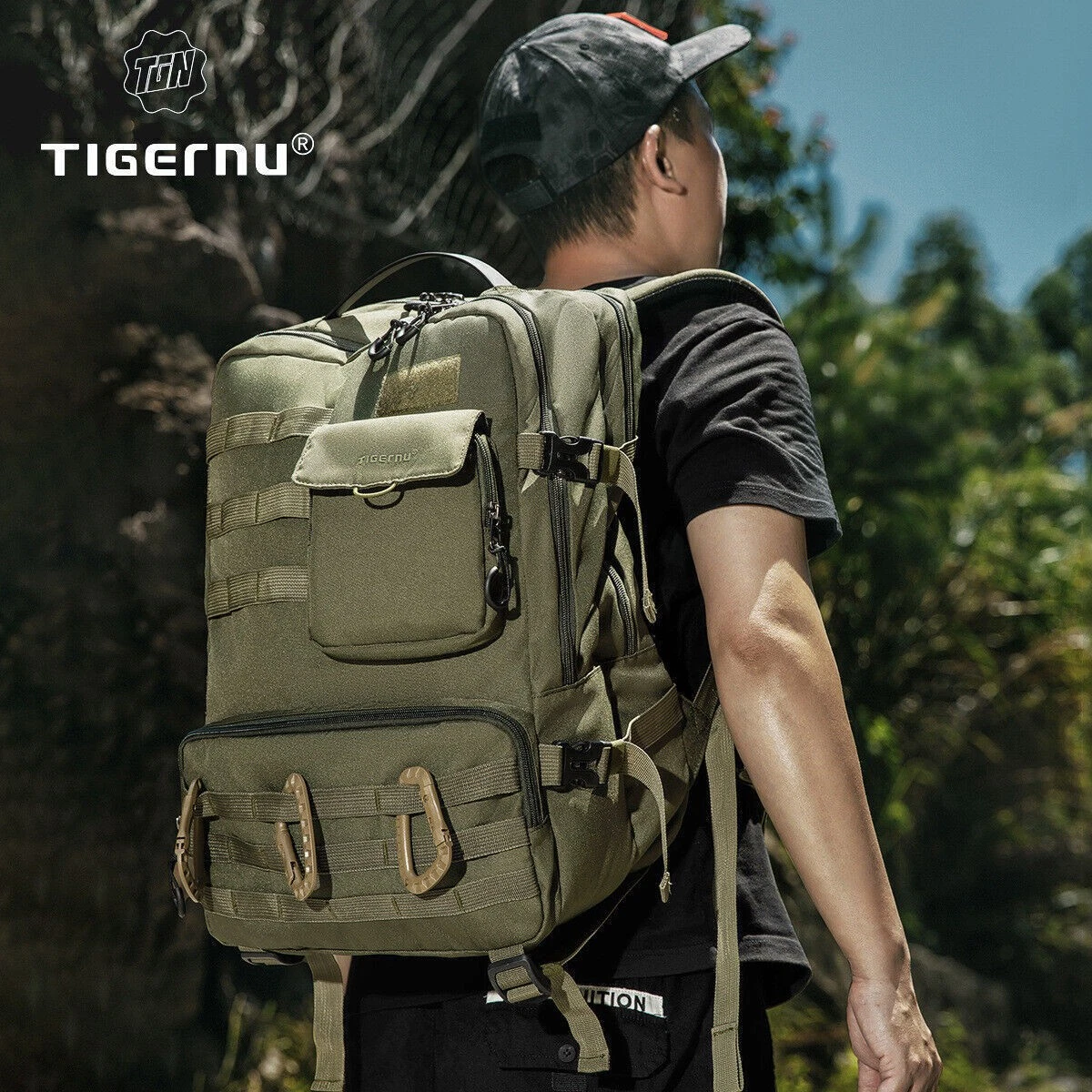 Tigernu New Men waterpoof outdoor capacity tactical backpack camping travel bag