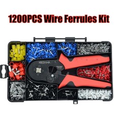 Wire Ferrule Crimping Tool Kit Ferrule Crimper Plier With 1200PCS Wire Ferrules
