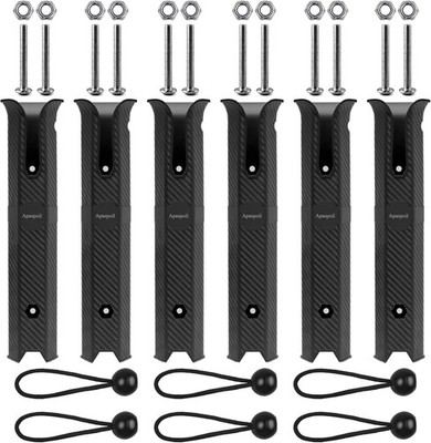 Apaspoil 6Pcs Plastic Fishing Rod Holders Racks for Boat, Tube common, black