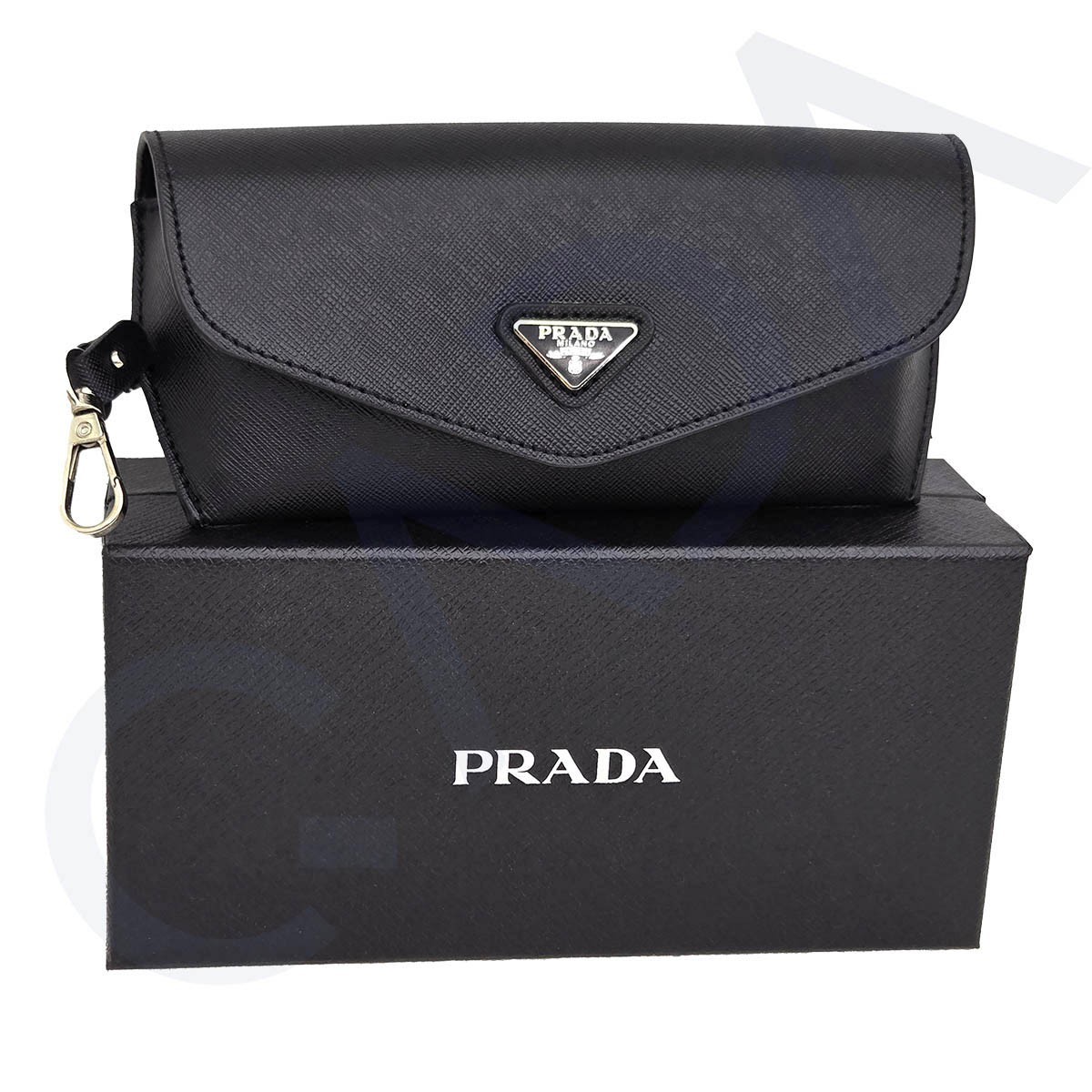 Prada Saffiano Semi-hard Leather Case for Eyeglasses Sunglasses w