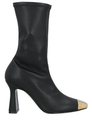 MARIA LUCA Ellia Metal Toe-Cap Stretch Boots - Size EU41