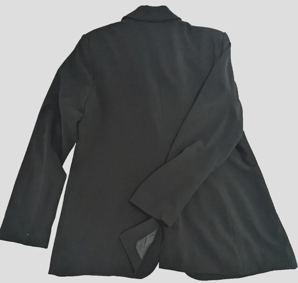 Chadwicks Basic Black Blazer Lined Single Button … - image 3