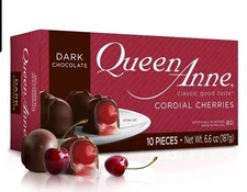 Queen Anne Dark Chocolate Cordial Cherries 6.6 Ounce Gift 2 Boxes