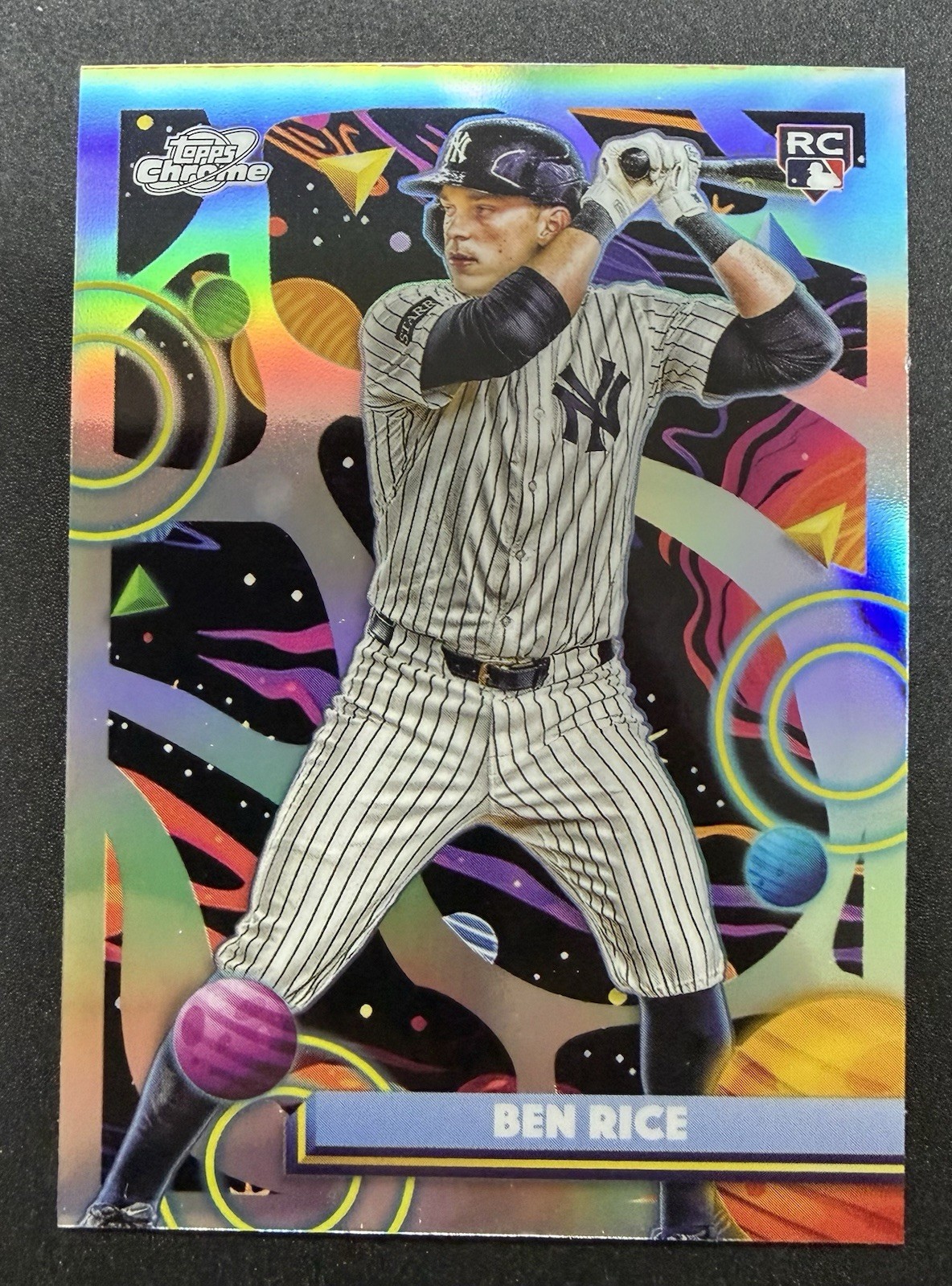 2025 Topps Cosmic Chrome Ben Rice RC Refractor Rookie SP #174 Yankees