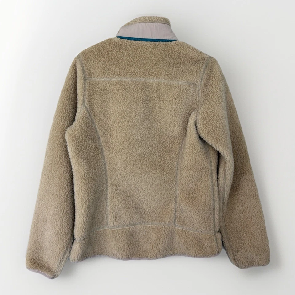 Chaqueta Patagonia Retro X Crema Natural Oscura Clásica Pila Alta Vellón Mujer M Usada en Excelente Condición Foto 2 de 4