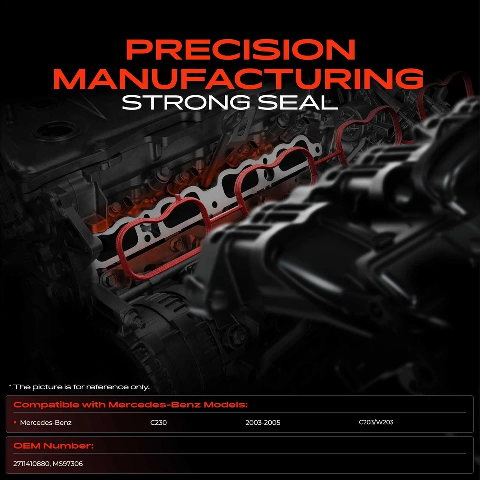 Juego de juntas de colector de admisión inferior del motor para Mercedes-Benz C230 2003-2005 L4 1,8 L Foto 2 de 4