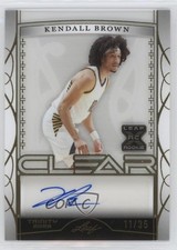 2022-23 Leaf Trinity Clear Auto Gold 11/35 Kendall Brown #CA-KB1 Auto p8v
