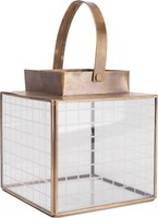 TrendLine Laterne Metall 15X14Cm Gold Windlicht Teelichthalter Kerzenlaterne