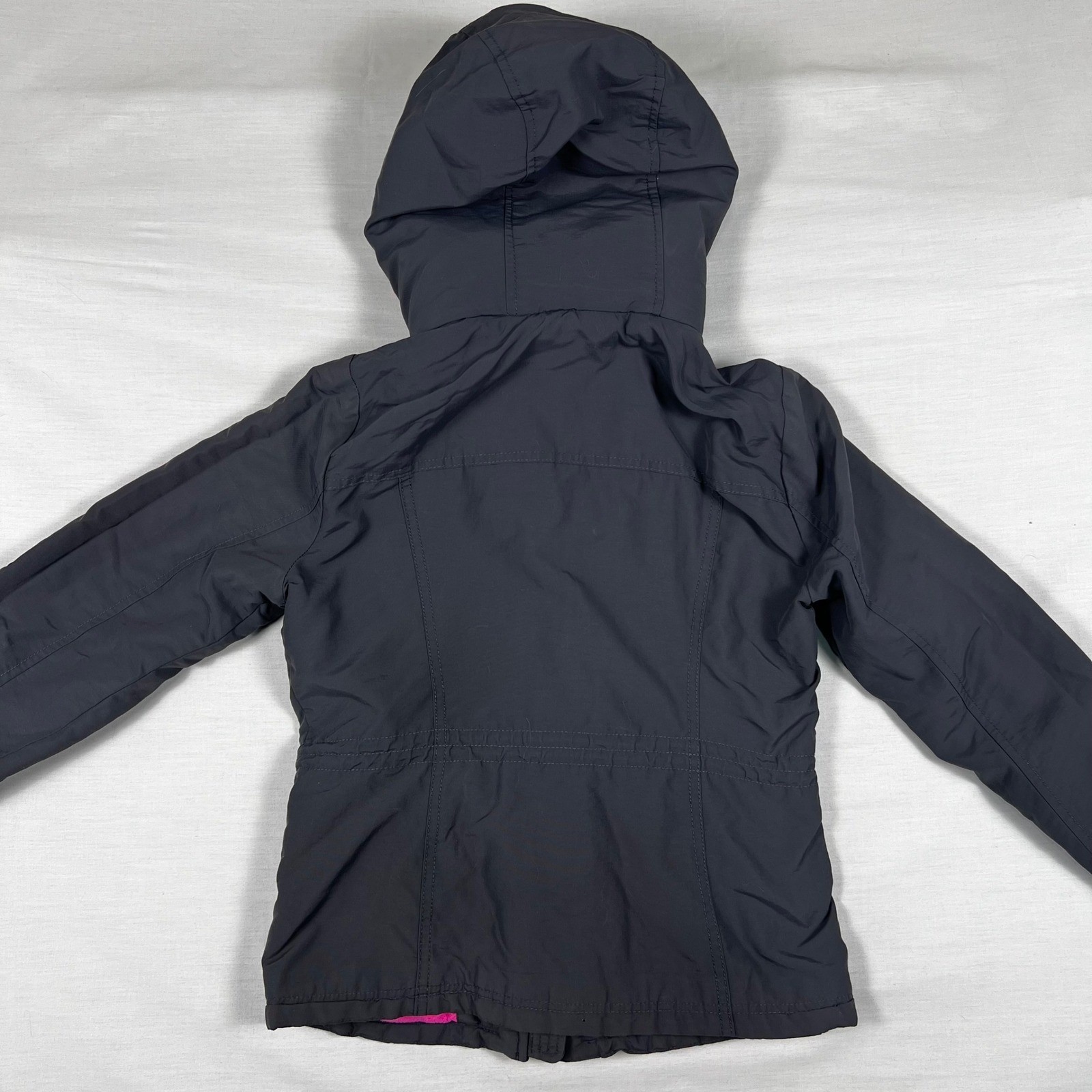 Abercrombie Coat Womens XS Grey Pink Bella Swan Twilight Hooded Fleece Jacket image 8