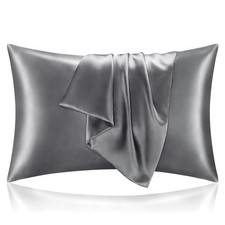 BEDELITE Satin Pillowcase for Hair and Skin, Queen 20x30 Inch , Dark Grey