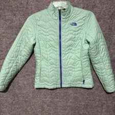 Women  s The North Face Jacket Sz M Teal And Purple Zip Lightweight Warm