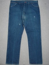 OF03406 VINTAGE 1980s WRANGLER 13MWZ MADEIN USA LEG JEANS 42x34 msr40"x 34" 